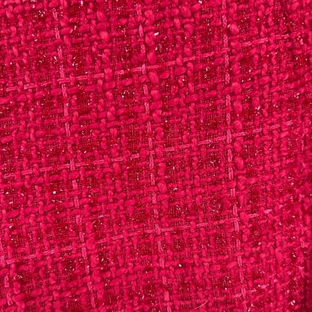 Pant’s Store Hot Pink Chic High Waisted Tweed Shorts With Fringe Size Medium M - Picture 7 of 10